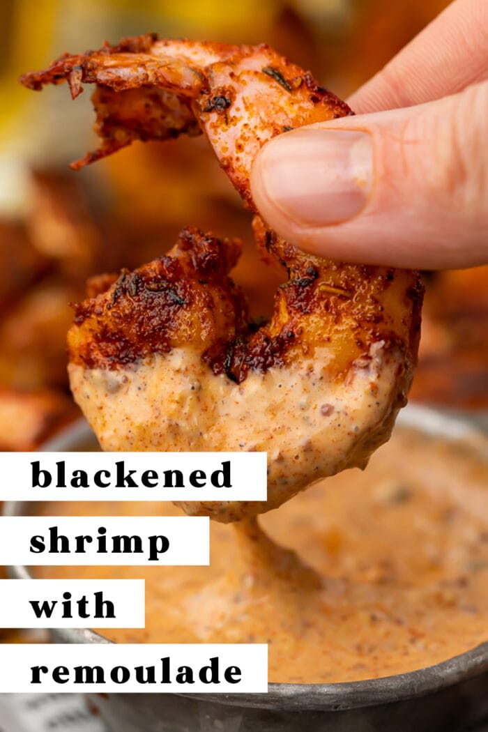 Pin graphic for blackened shrimp