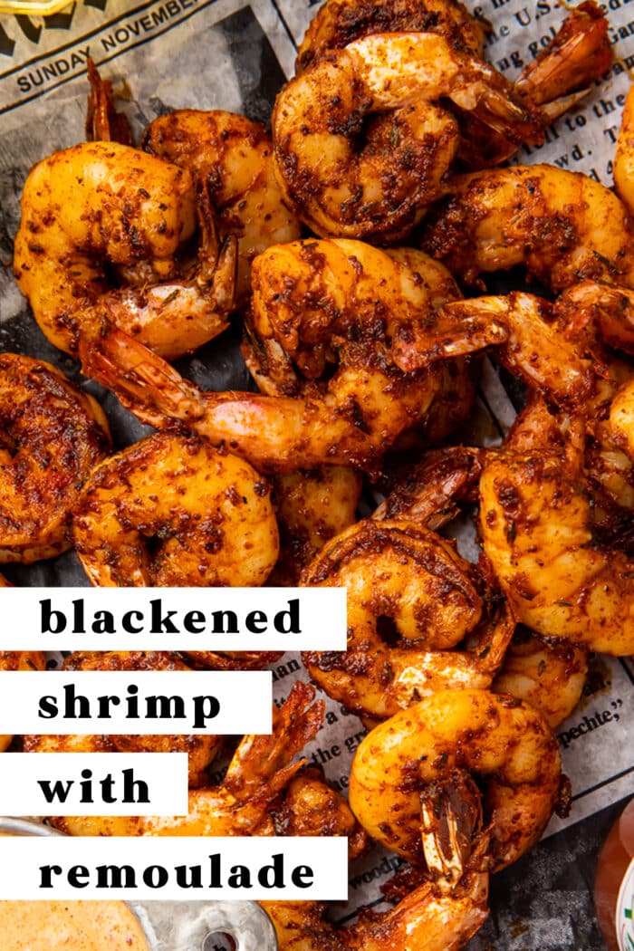 Pin graphic for blackened shrimp
