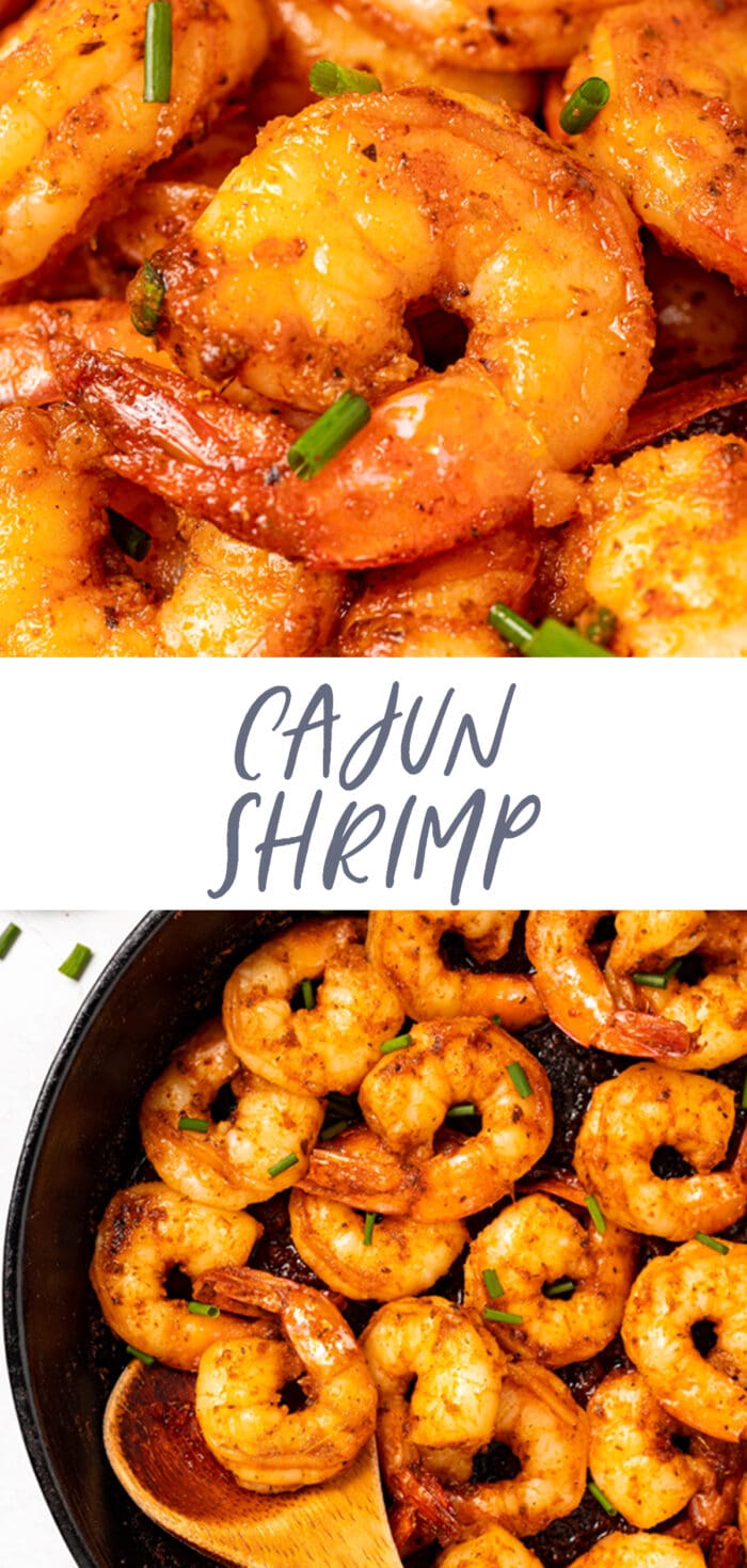 Pin graphic for cajun shrimp