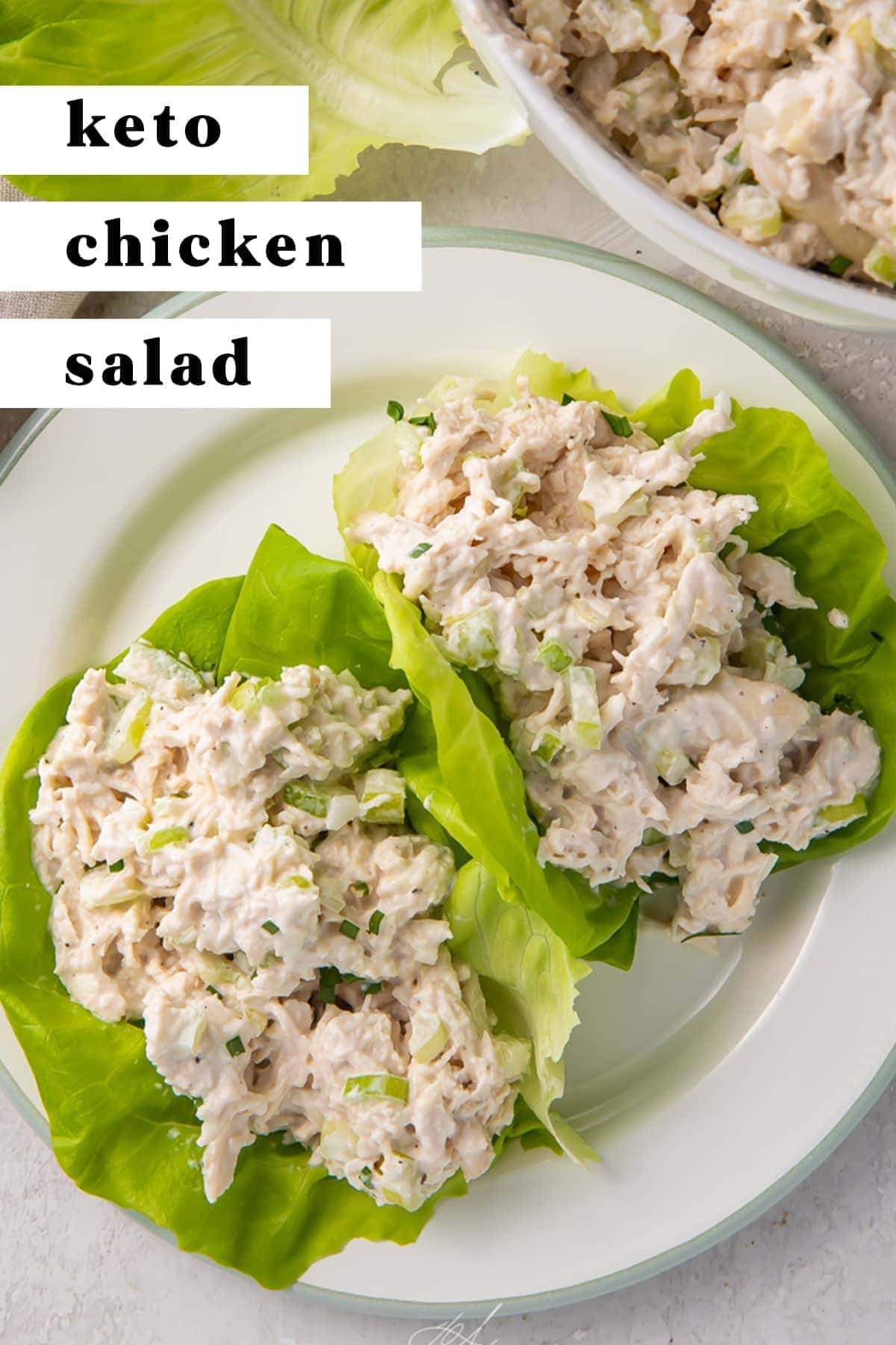 Keto Chicken Salad (Classic Shredded Chicken Salad) - 40 Aprons