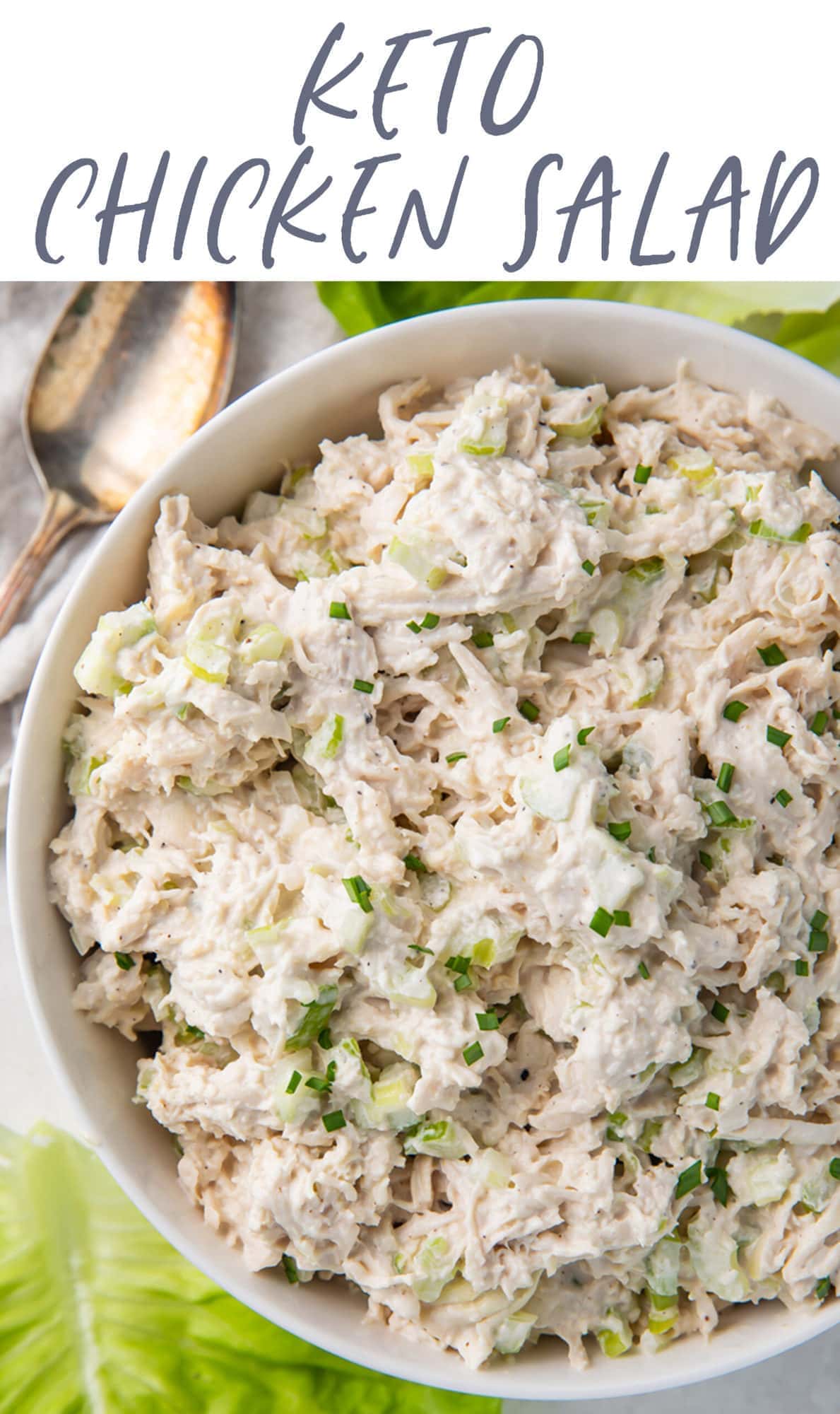 Keto Chicken Salad (Classic Shredded Chicken Salad) - 40 Aprons