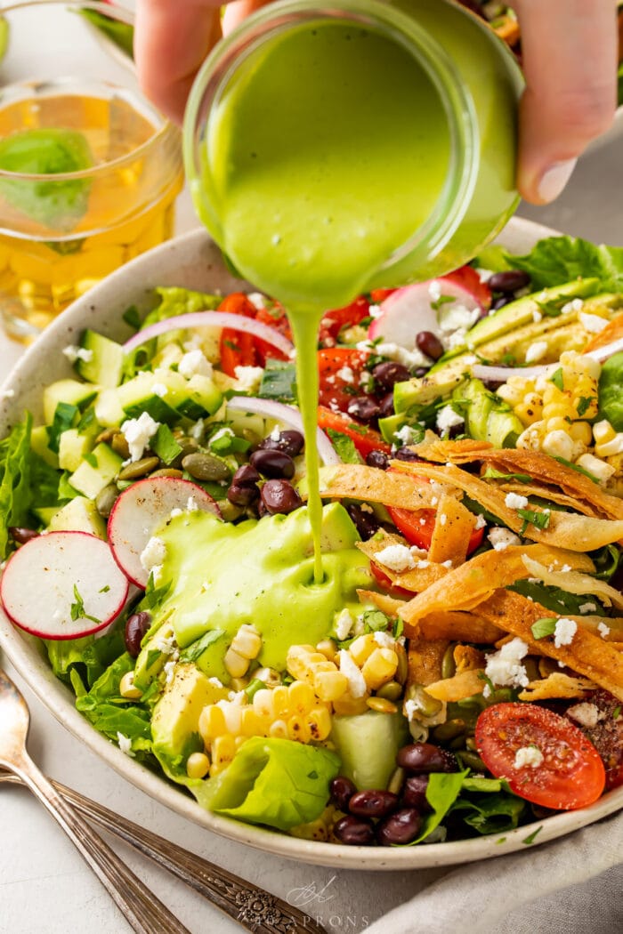 Mexican Salad with Cilantro-Lime Dressing - 40 Aprons