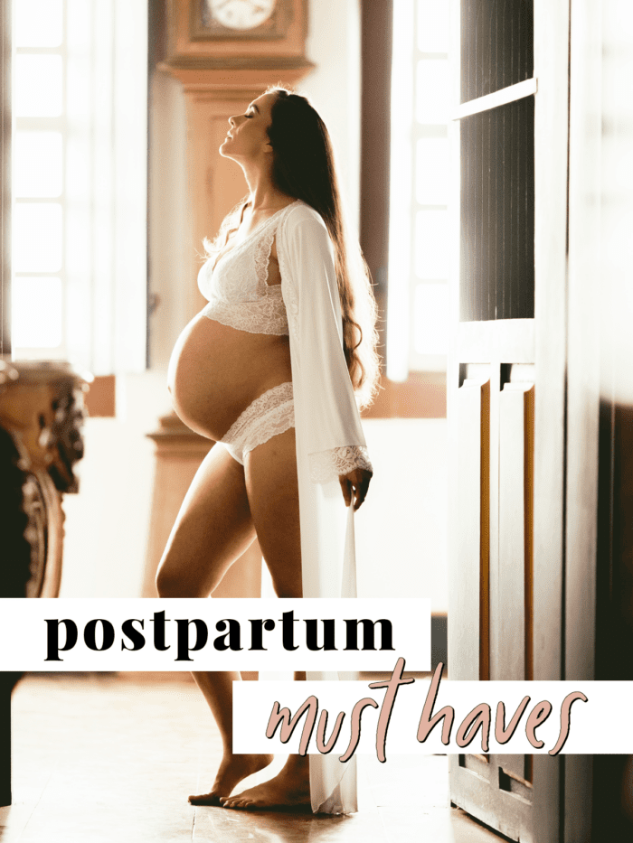 Graphic for postpartum must haves