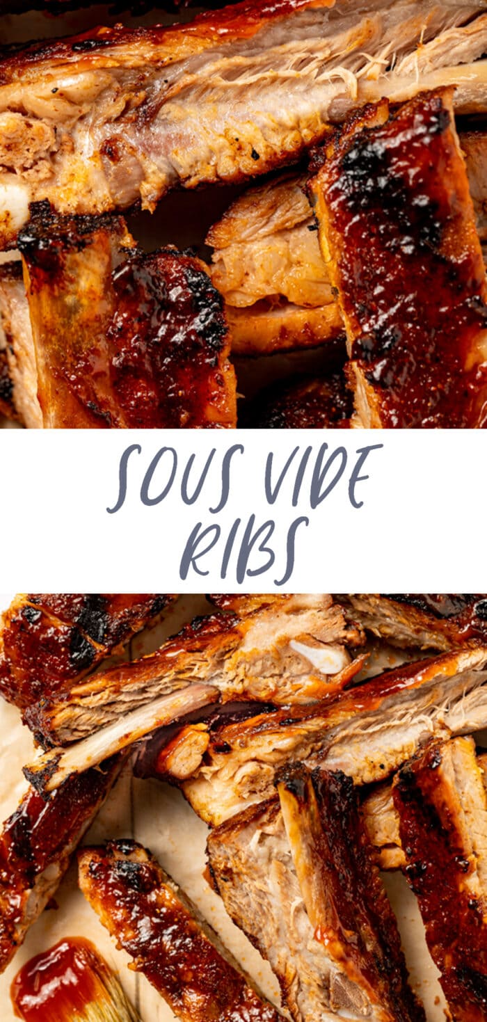 Pin graphic for sous vide ribs