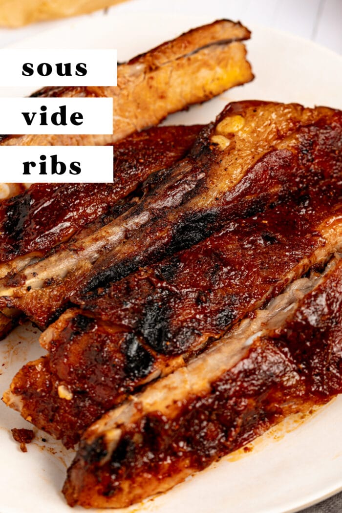 Pin graphic for sous vide ribs