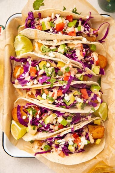 15-Minute Fish Tacos (Made with Fish Sticks!) - 40 Aprons