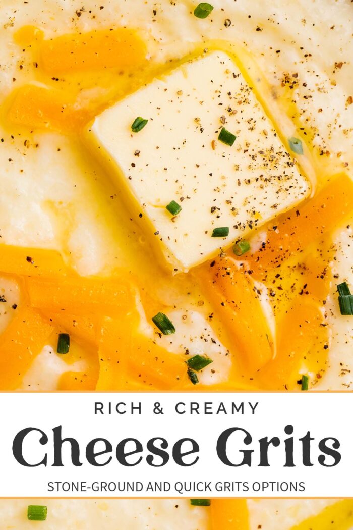Pin graphic for cheese grits.