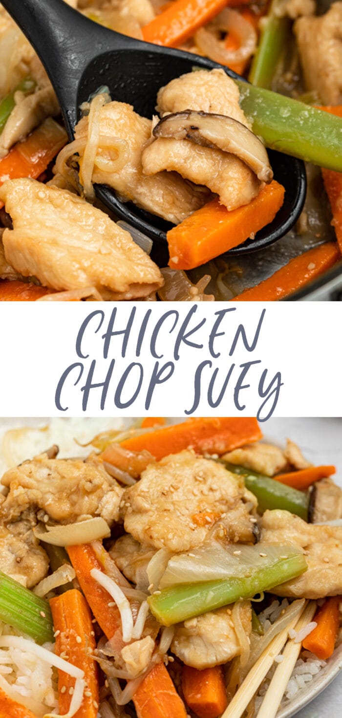 Pin graphic for chicken chop suey