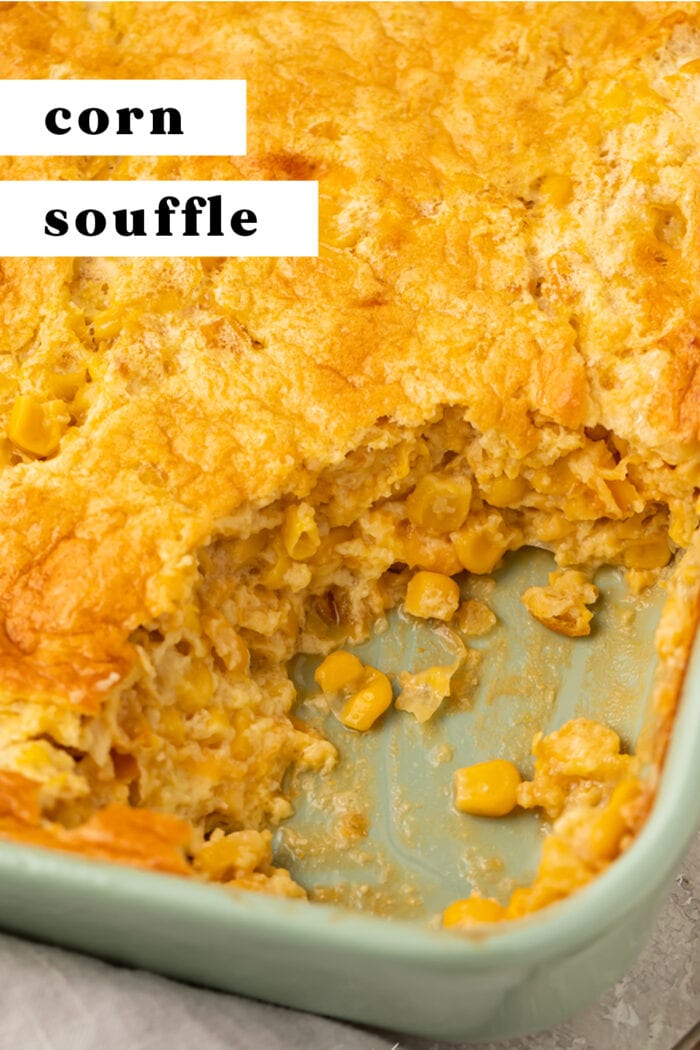 Pin graphic for corn souffle