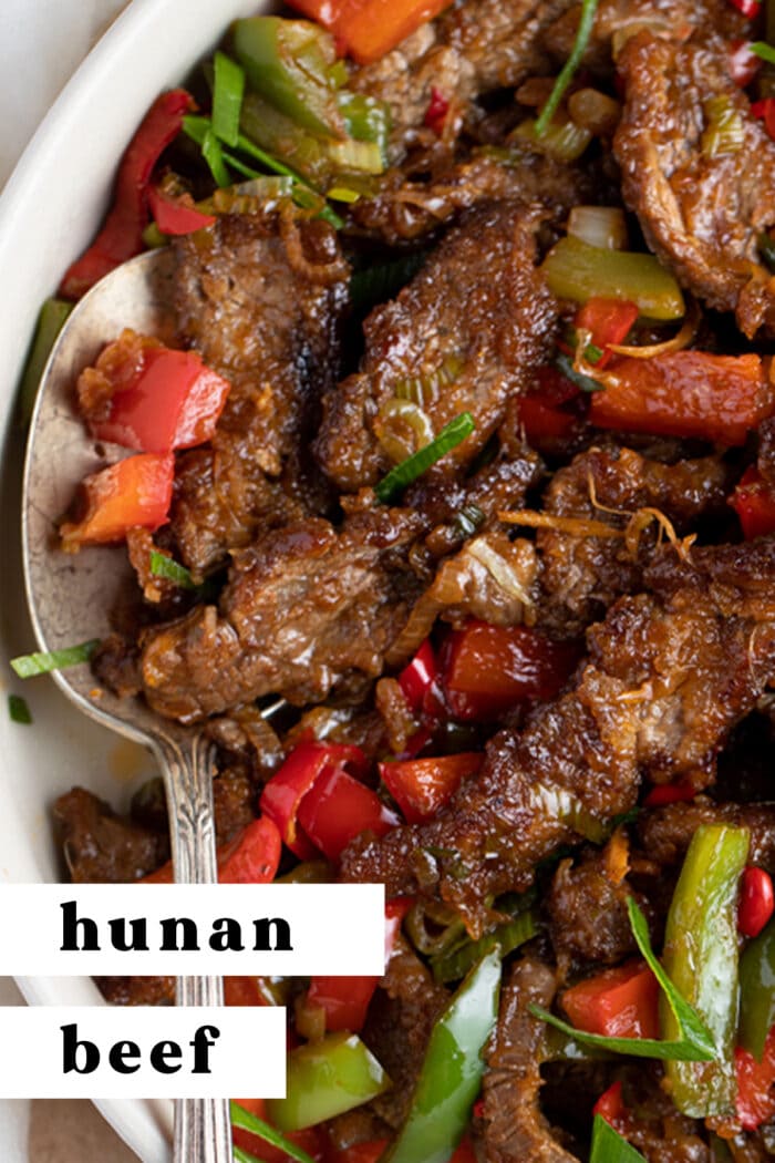 Pin graphic for Hunan beef