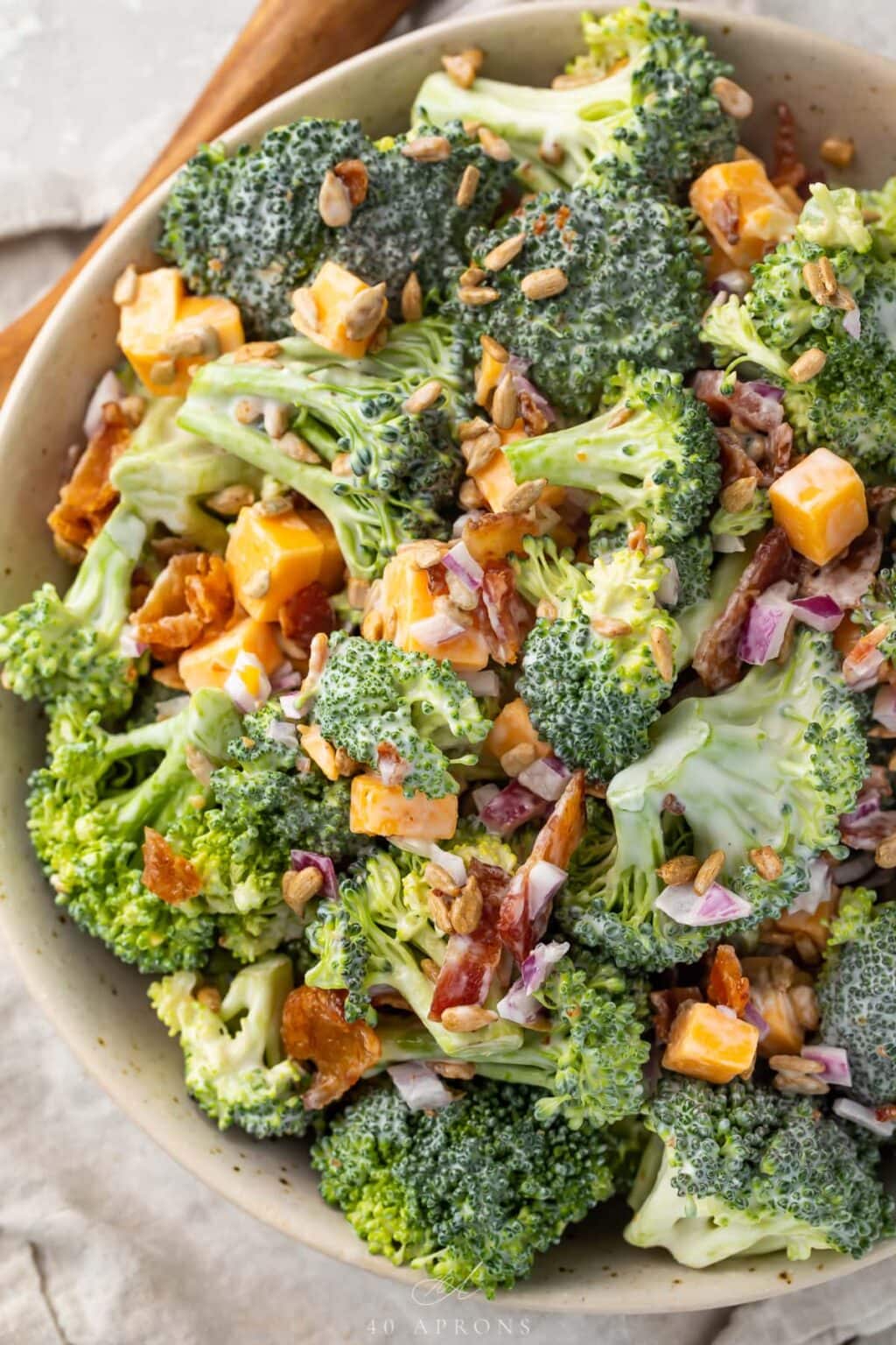 Keto Broccoli Salad (Low Carb, No Added Sugar) - 40 Aprons