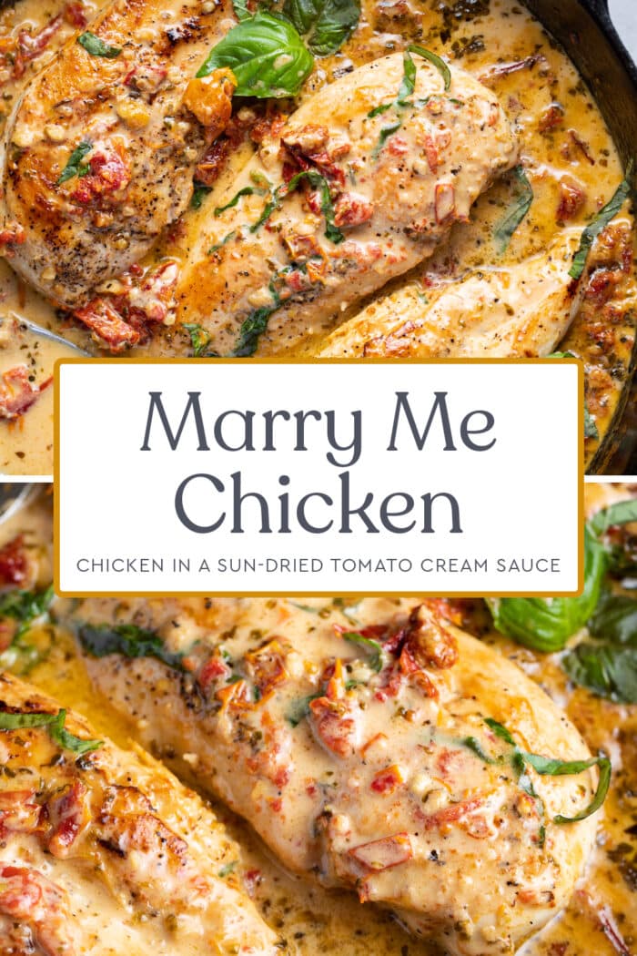 Graphic pin to marry me chicken