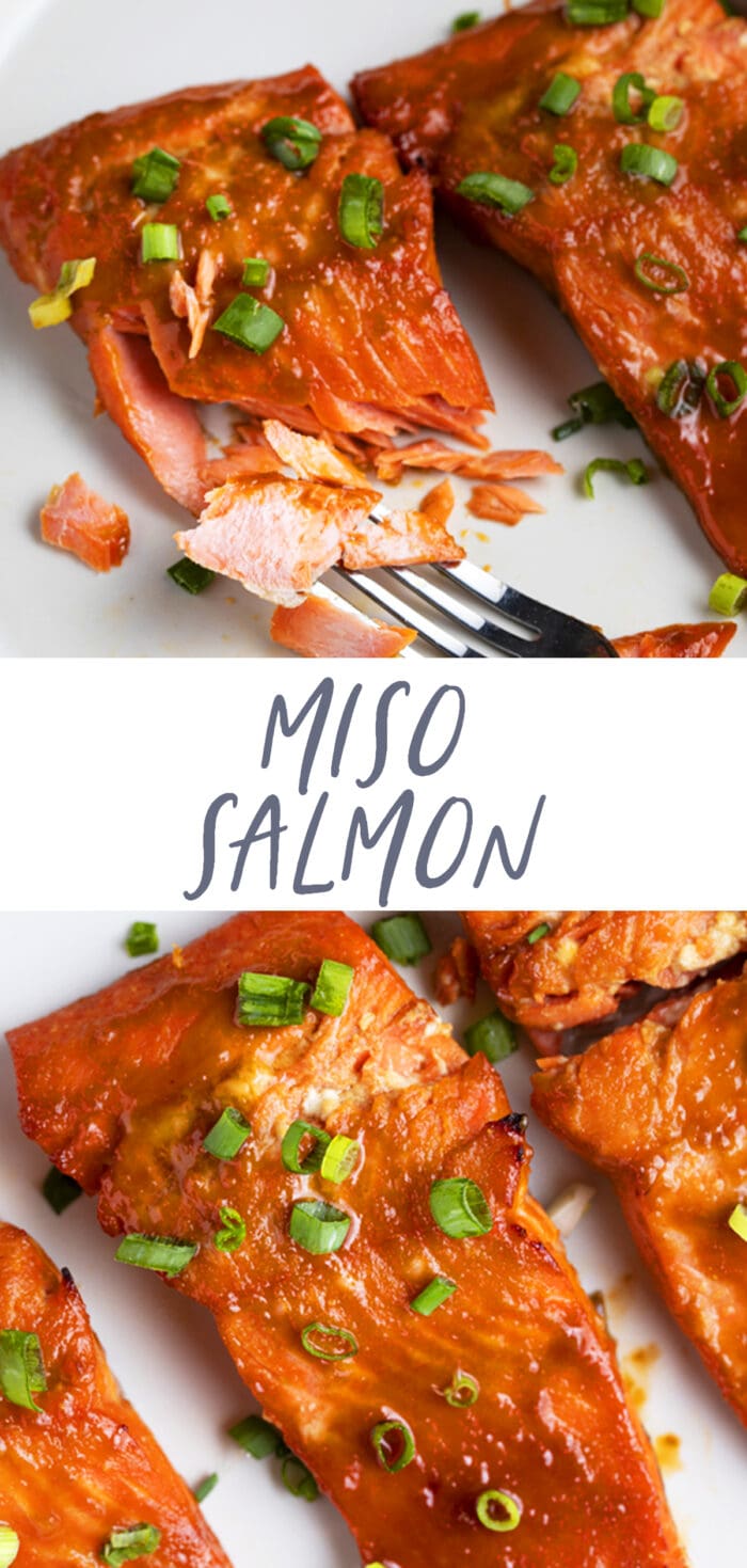 Pin graphic for miso salmon