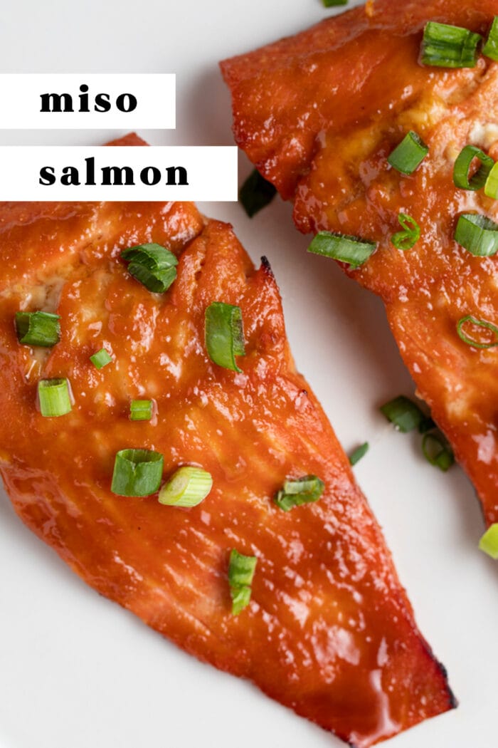 Pin graphic for miso salmon