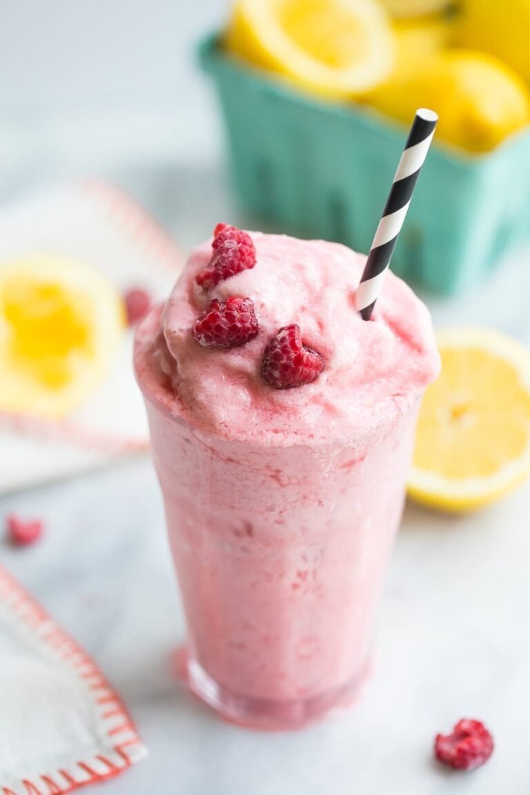 Raspberry Frosted Lemonade (Paleo, Vegan)