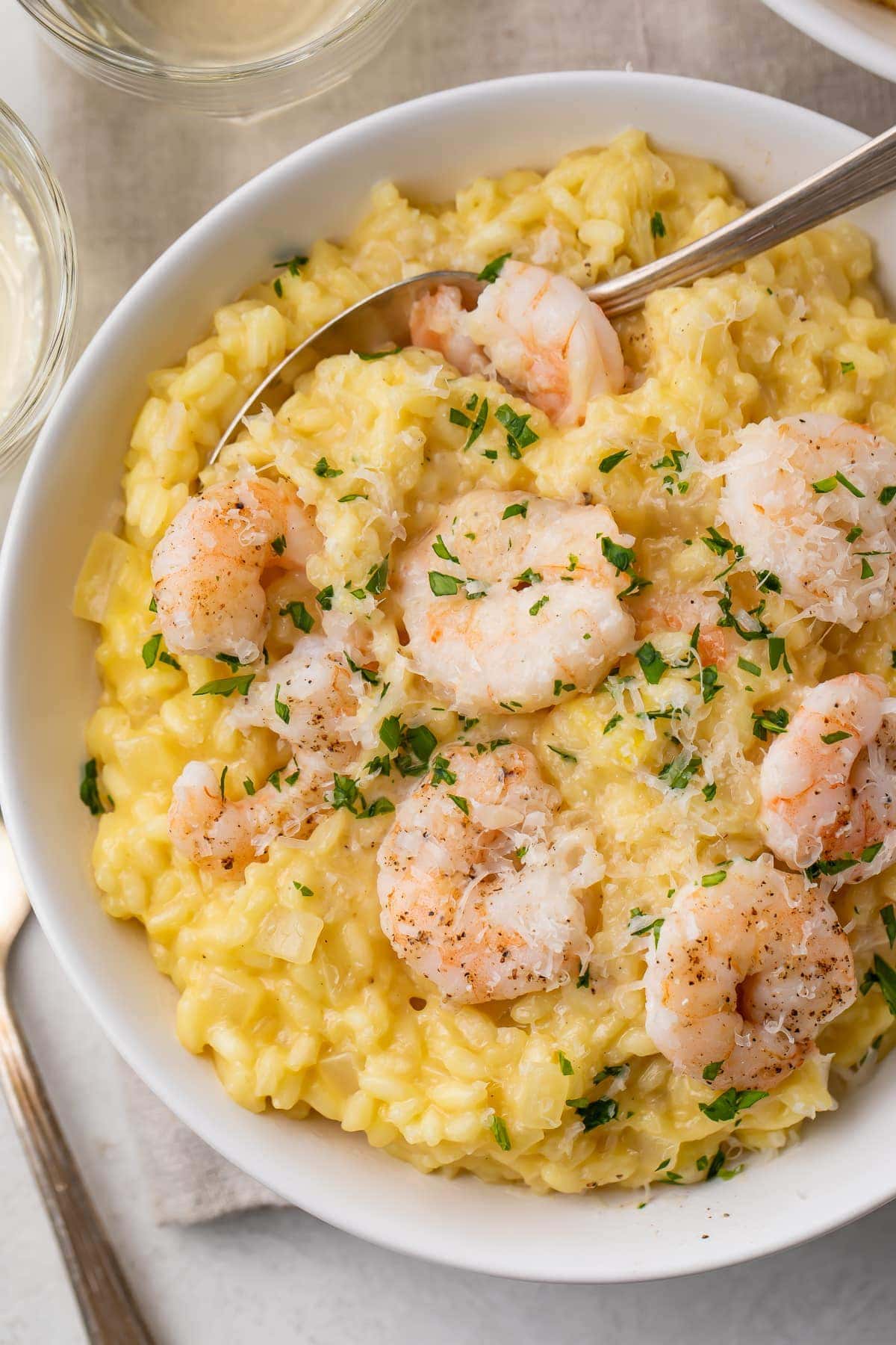 Creamy Shrimp Risotto with Parmesan - 40 Aprons