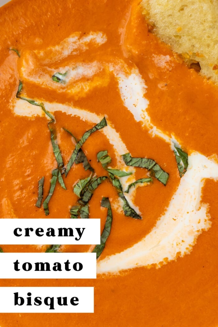 Pin graphic for tomato bisque