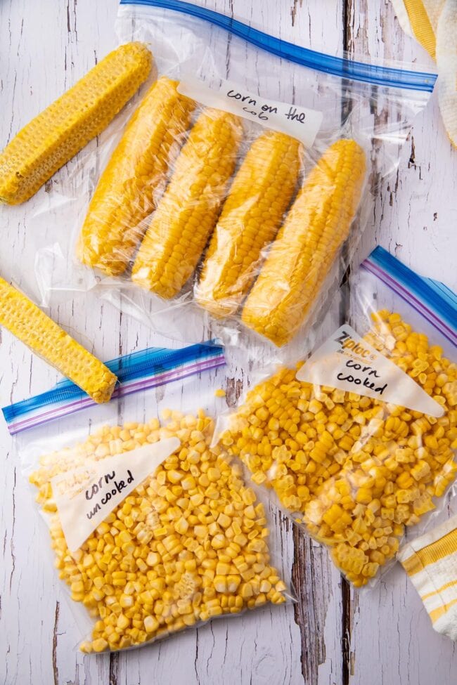 How to freeze corn on the cob and kernels 40 aprons