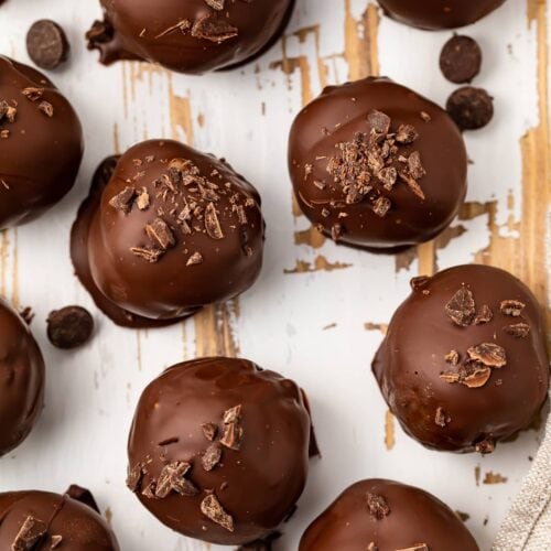keto cake balls on parchment paper