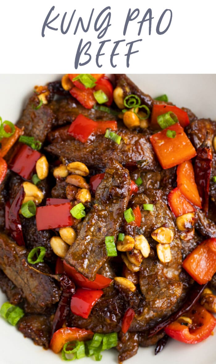 Pin graphic for kung pao beef