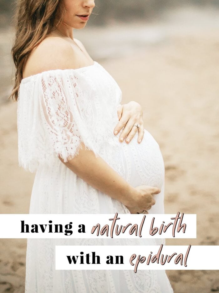 Natural epidural birth graphic