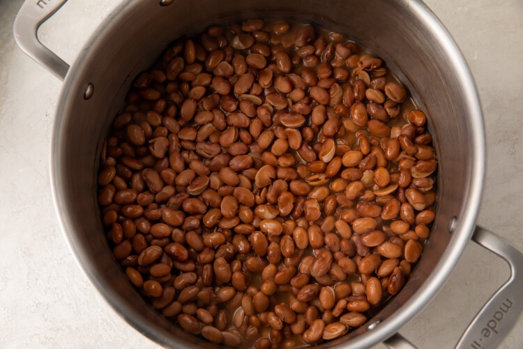 Pinto beans in large pot