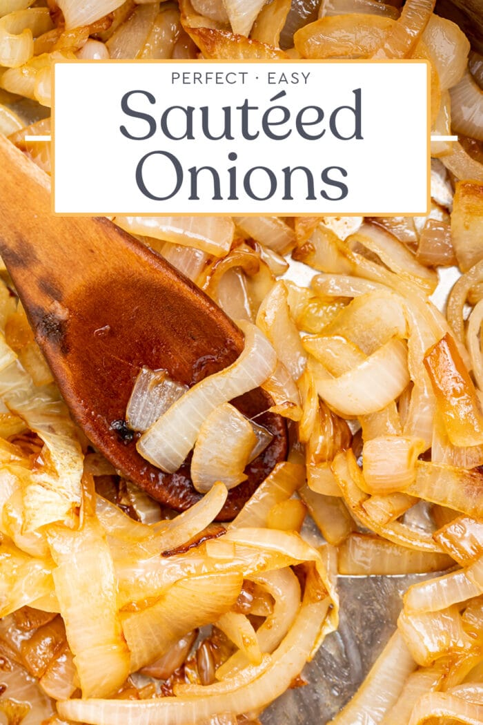 Pin graphic for sauteed onions