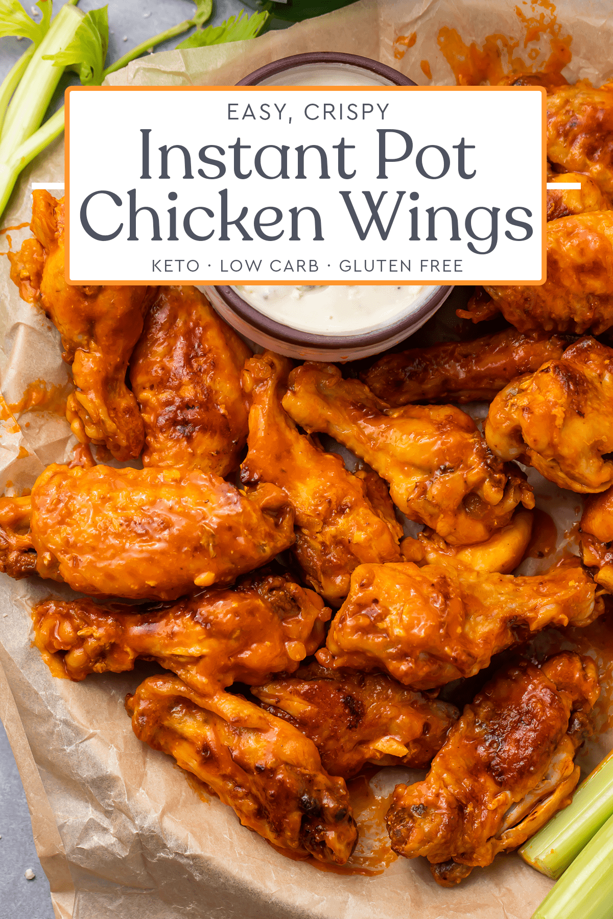 Instant Pot Chicken Wings (Low Carb, Keto) - 40 Aprons