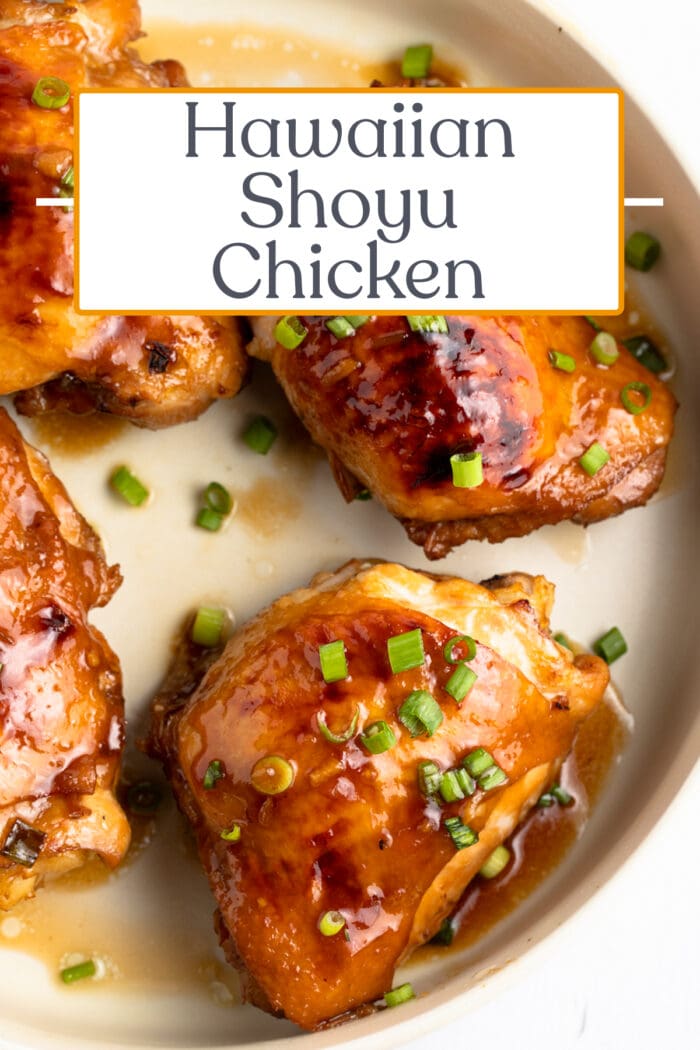 Pin graphic for shoyu chicken