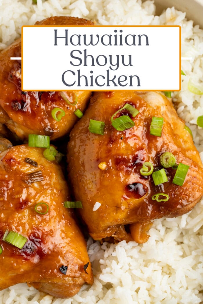 Pin graphic for shoyu chicken