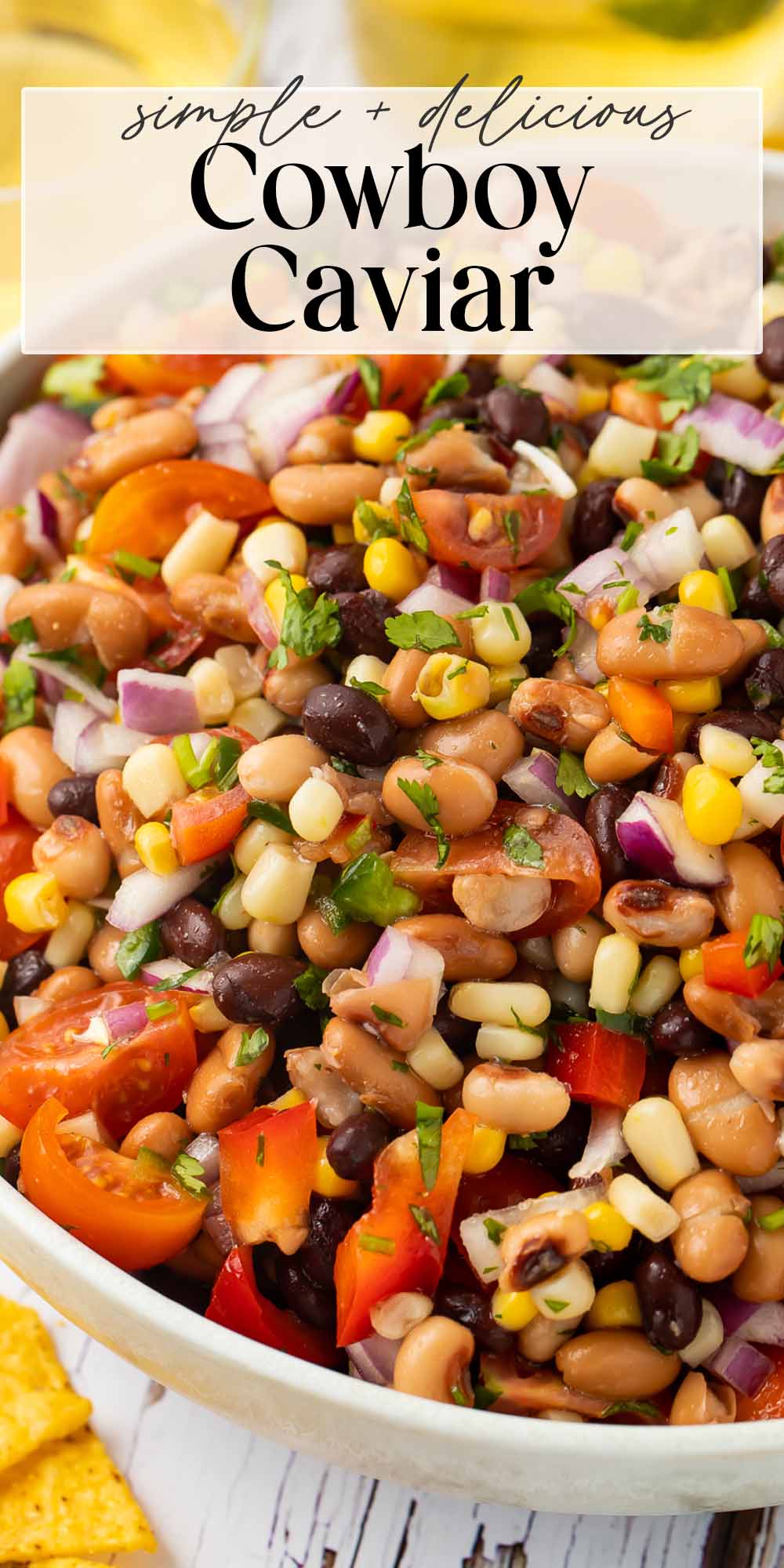 Pin graphic for Texas caviar.