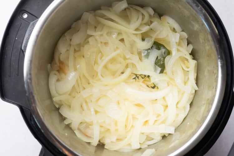 Instant Pot french onion soup step 1