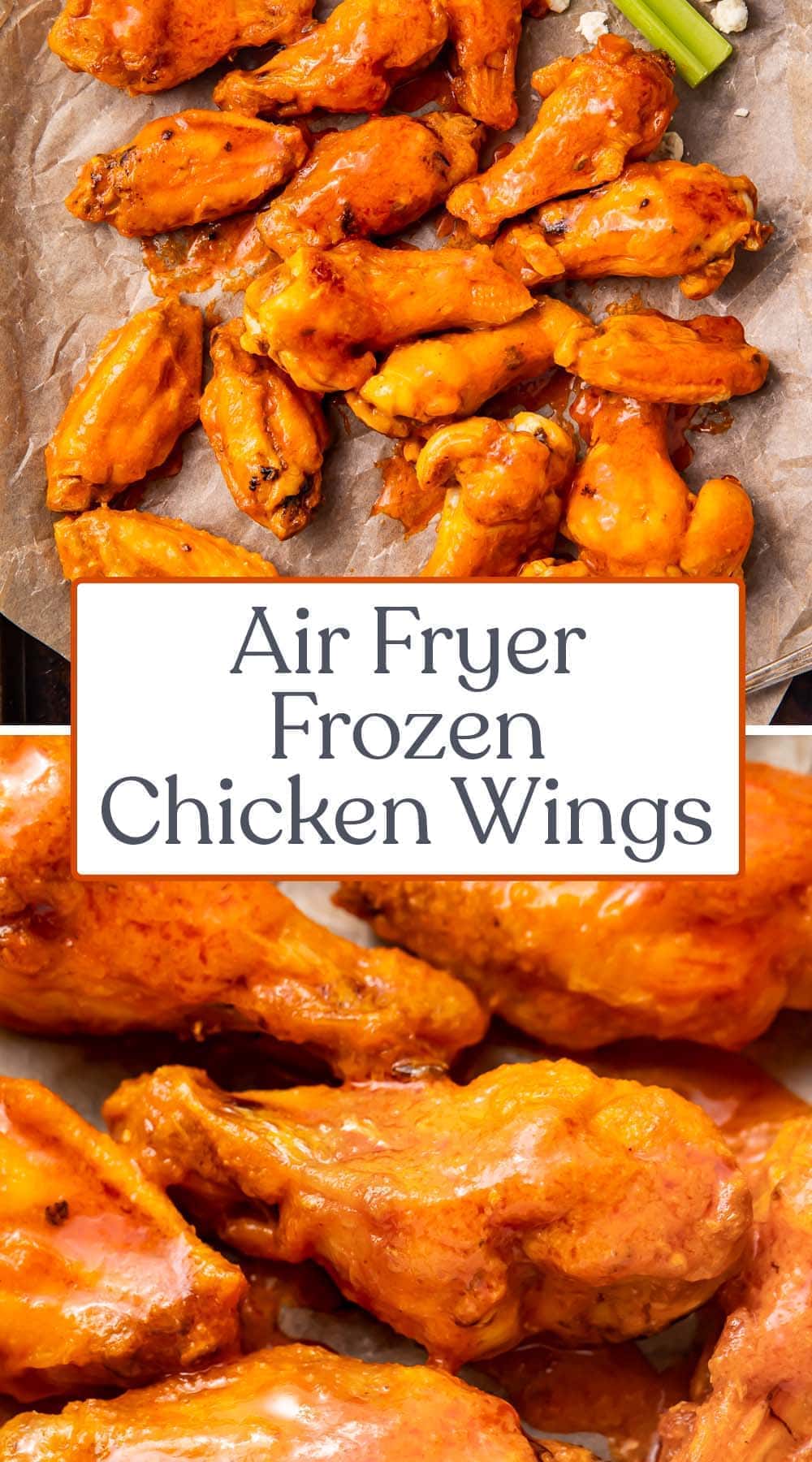 Air Fryer Frozen Chicken Wings with an Easy Buffalo Sauce - 40 Aprons