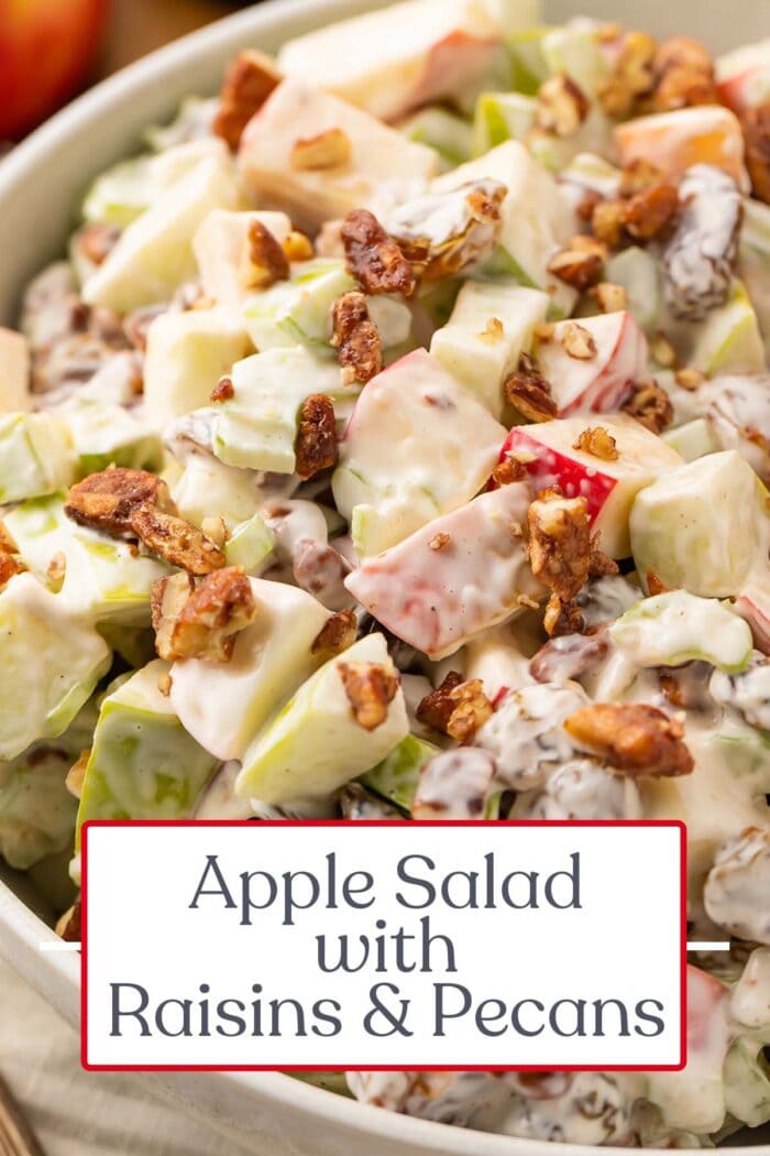 Pin graphic for apple salad