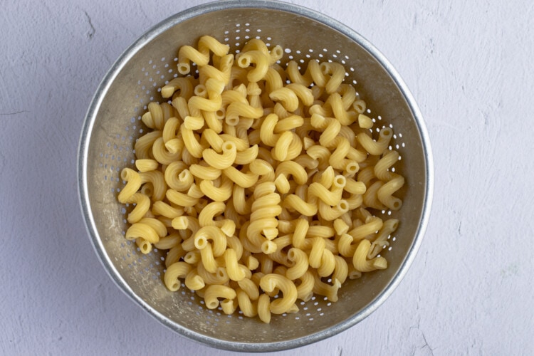 Al dente cavatappi pasta in large bowl