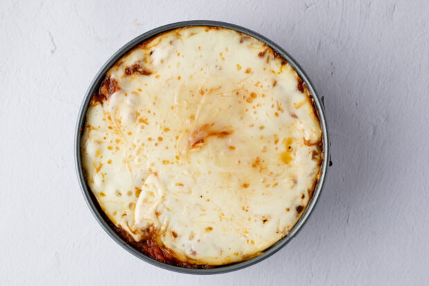 Instant Pot lasagna in springform pan
