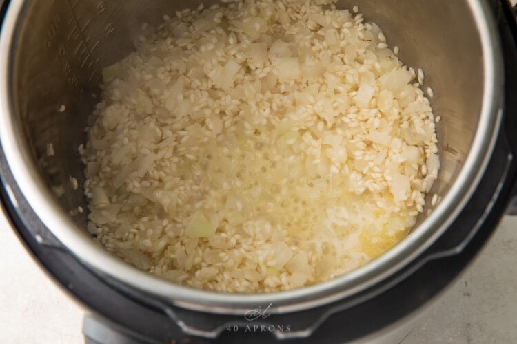 Instant Pot risotto rice and onions
