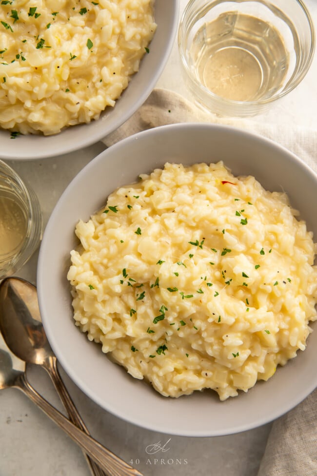 Instant Pot Risotto with Parmesan and White Wine - 40 Aprons