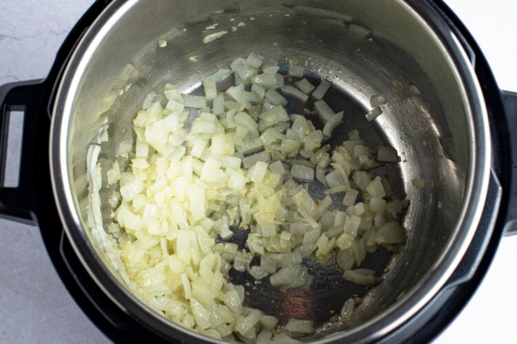 Onion and garlic in Instant Pot