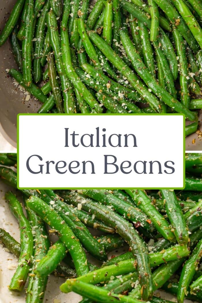 Pin graphic for Italian green beans