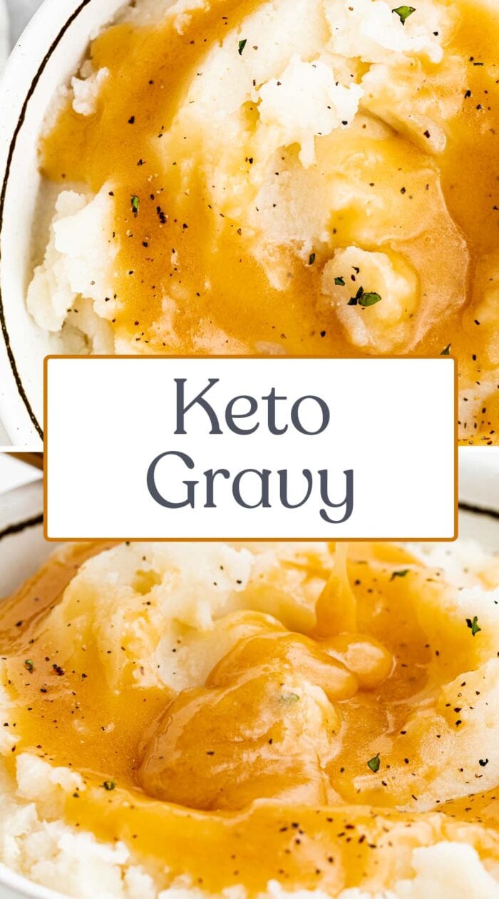 Pin graphic for keto gravy