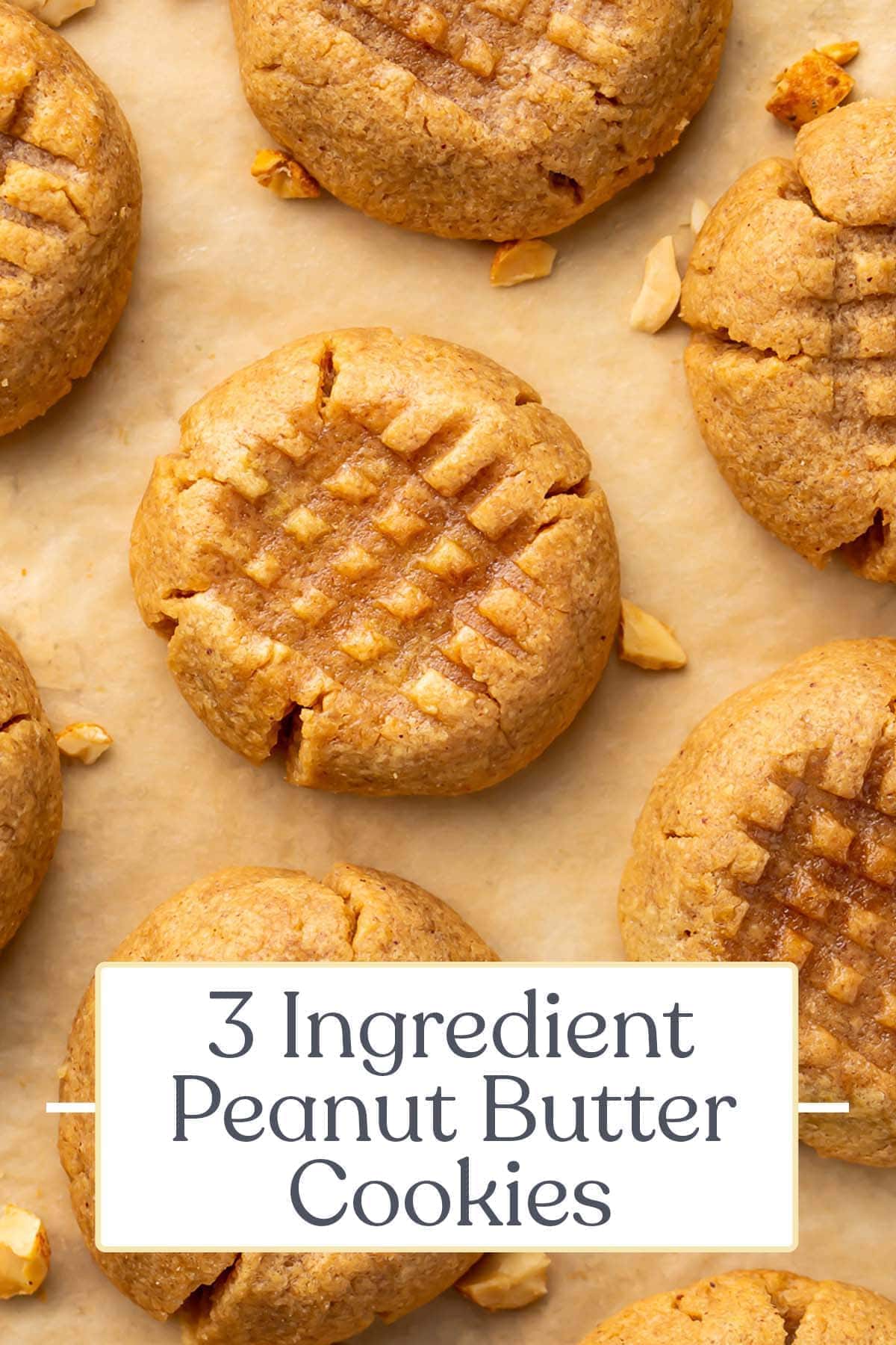 3 Ingredient Peanut Butter Cookies - 40 Aprons