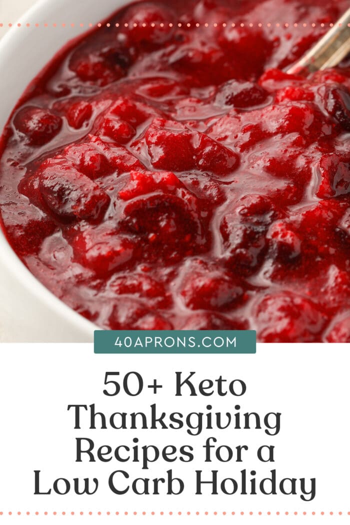Pin graphic for keto Thanksgiving recipes