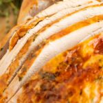 close up image of sliced sous vide turkey