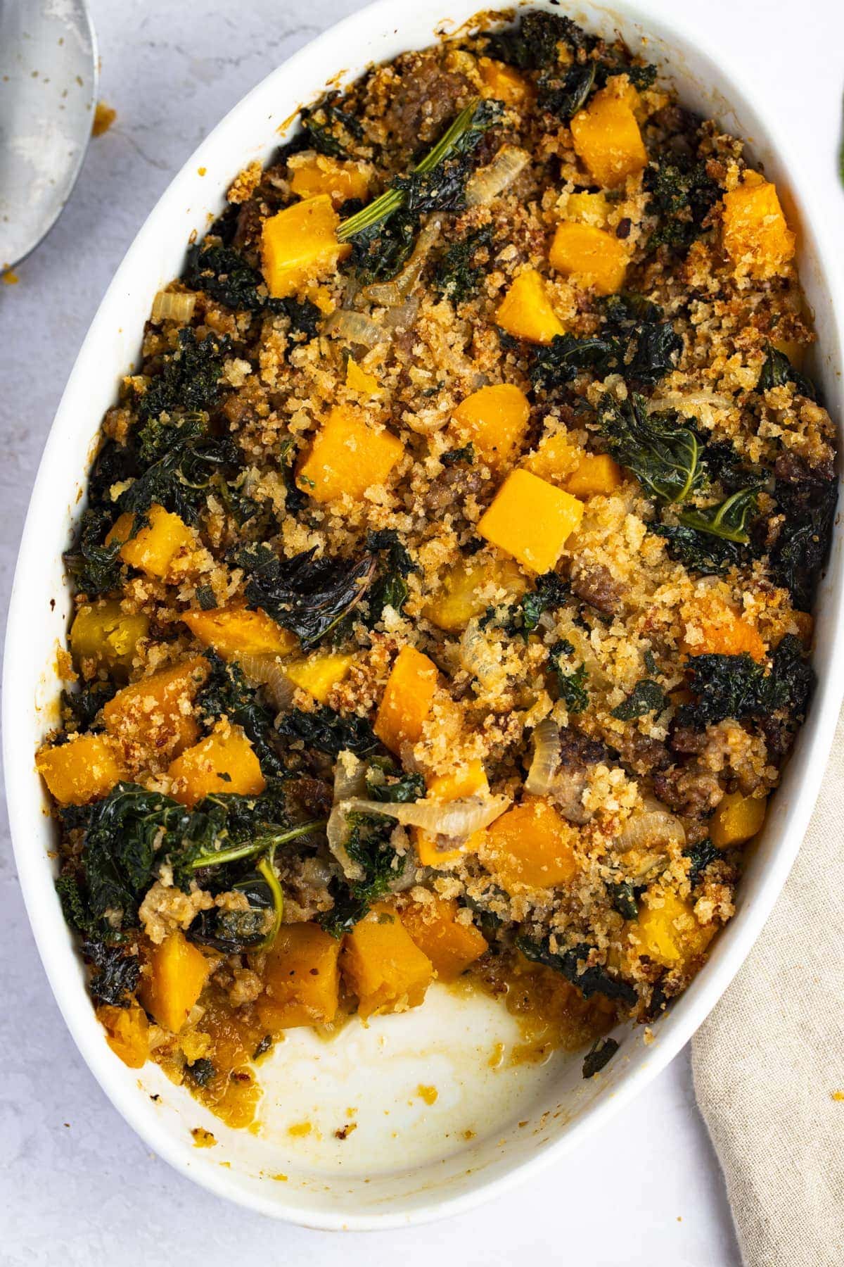 Butternut Squash Casserole With Parmesan Breadcrumbs 40 Aprons