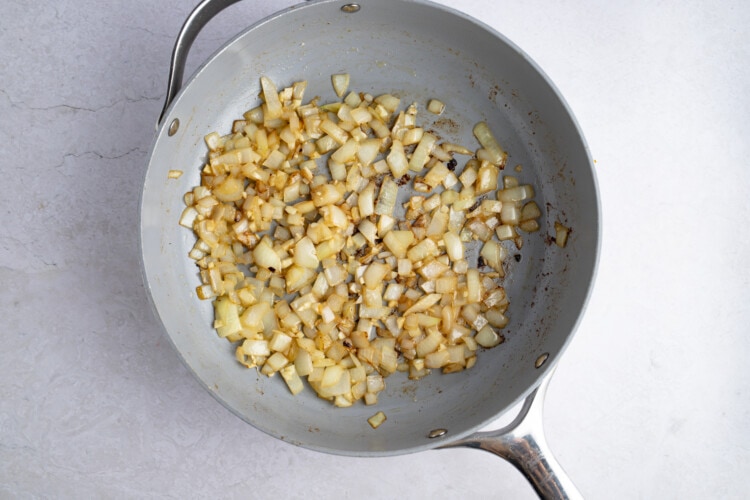 Chopped garlic and butter in large skillet