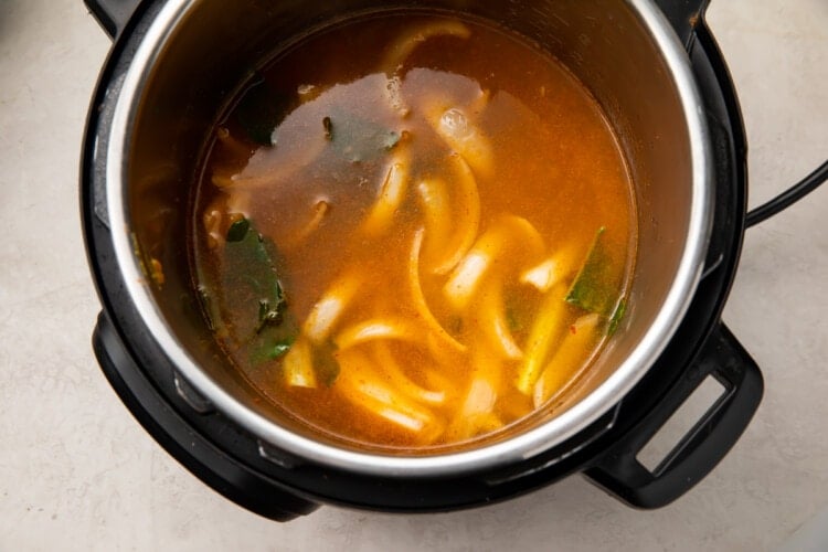 Instant Pot tom kha soup in Instant Pot