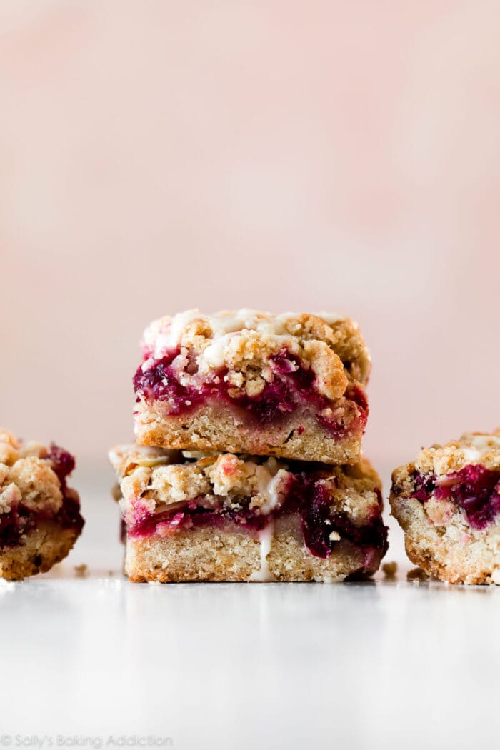 Cranberry crumble pie bars from Sally's Baking Addiction