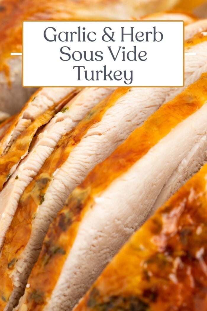 Pin graphic for sous vide turkey