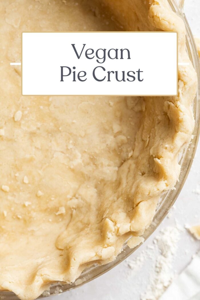 Pin graphic for vegan pie crust
